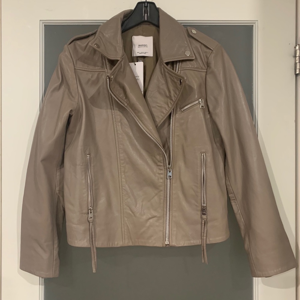 Mango Leather moto jacket